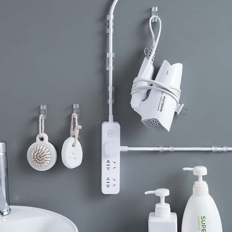 Управление на кабели Самозалепващи се щипки за кабели USB устройство за навиване на линия за данни Настолен органайзер за кабели Щипки Държач за кабел Стенен Щипка за управление на проводници