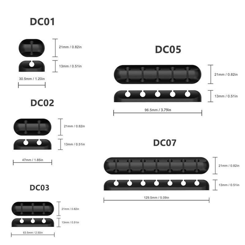 Органайзер за кабели Силиконова поддръжка Micro USB Type-C Кабел Органайзер за бюро Държач за мишка Клавиатура Слушалки Органайзер за кабел