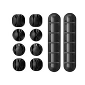 Kábelrendező szilikon USB kábeltekercselő asztali Tidy Management Clips Kábeltartó egér billentyűzethez Fejhallgató vezeték