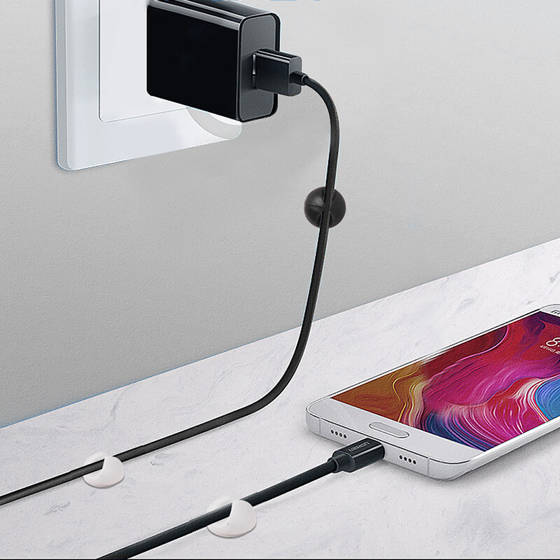 1/40 бр. Силиконова щипка за кабел Органайзер за кабели Мини кръгли Щипки за кабели за зарядно Бюро Подредено управление Тел Лепило Държач Скоба