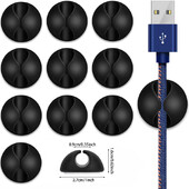 1/3 DB autós USB kábelrendező öntapadó kábeltartó kábelbilincs szilikon kábelrögzítő rögzítő irodai tárolókapocs tartozékok