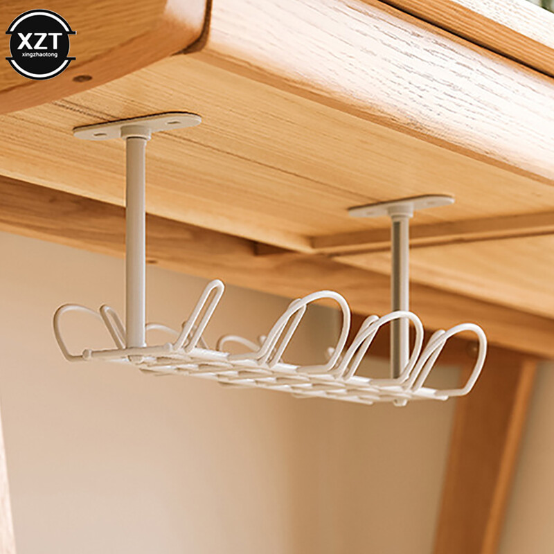 Под масата Рафт за съхранение Кабел Рафт Дъно на маса Държач за гнездо Висящ стелаж Линия Довършителни Офис бюро Телен органайзер