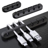 Kábelrendező szilikon támogatás Micro USB Type-C kábel asztali rendezőtartó egér billentyűzethez fejhallgató kábelrendező