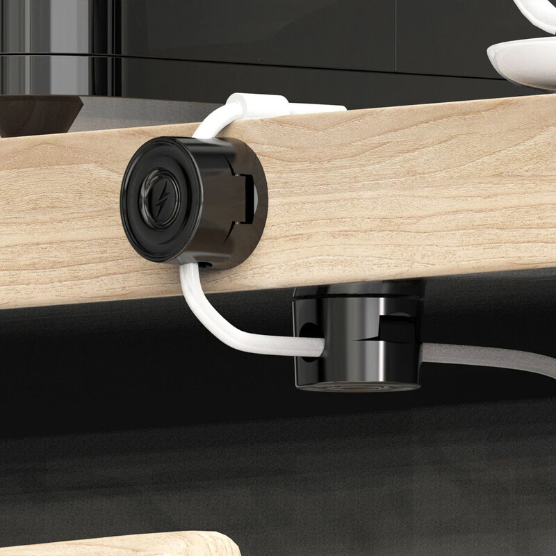 1-20 бр. Кръгъл магнитен кабелен органайзер Скоби за настолен телефон Кабел за зареждане Управление Адхезивна тел Пазител за домашен офис