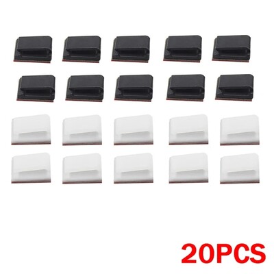 40/10 db Fénycsíkos rögzítőkapcsok Öntapadó Led Light Rögzítők Rögzítő tartó Kábelbilincs Szervező Led Fix tartókapcsok