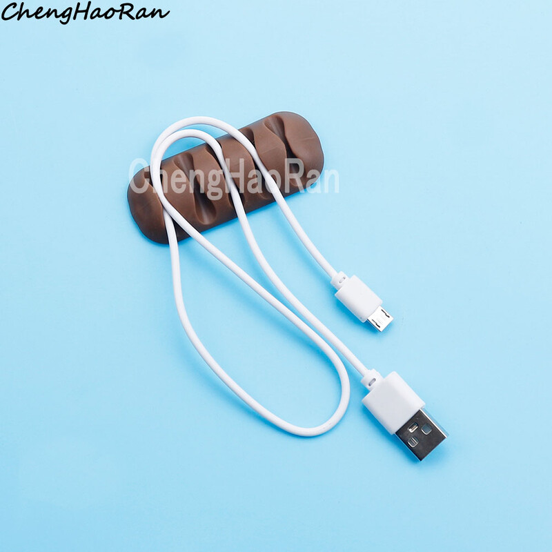 2 бр. Устройство за навиване на кабели 5 порта за слушалки Мениджър на кабели за данни Кабел Силиконов органайзер Кабел Устройство за навиване на захранващ кабел Самозалепваща се скоба