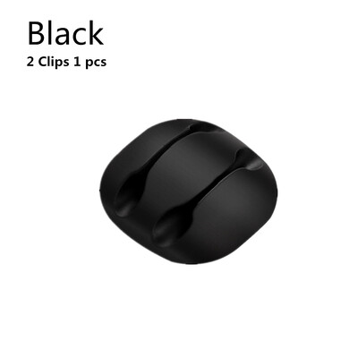 Szilikon USB-kábel-szervező USB-töltőkábel-tekercselő asztali Tidy Management Clips Kábeltartó Egér fülhallgató-tartozékok