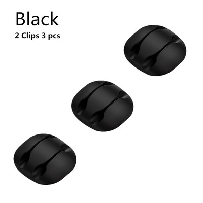 Szilikon USB-kábel-szervező USB-töltőkábel-tekercselő asztali Tidy Management Clips Kábeltartó Egér fülhallgató-tartozékok