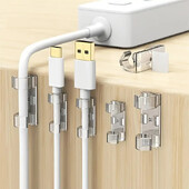 USB kábelrendező öntapadó kábelrögzítők Data Line tekercselő asztali kábelkezelő kapcsok kábeltartó fali vezetékkezelő kapocs