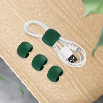 10PCS Cable Manager Clips Καλώδιο κουρδίσματος σιλικόνης και οργάνωσης Αξεσουάρ γραφείου πόρπη ακουστικών Αξεσουάρ γραφείου καλωδίων