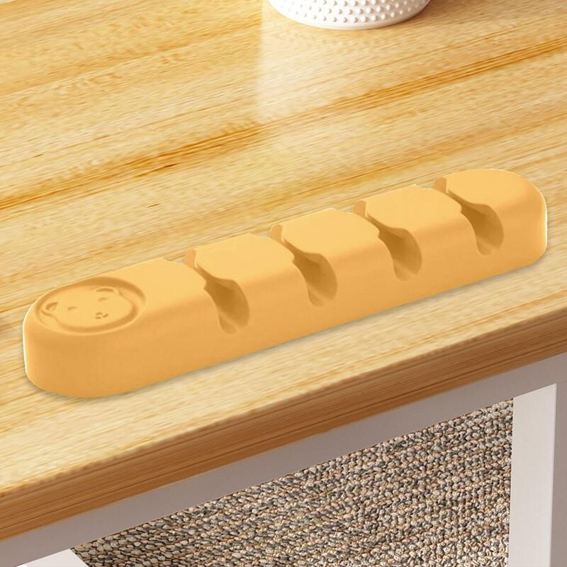 Щипки за органайзер за кабели за бюро Четири дупки Щипка за силиконов държач за кабели за настолна стена Управление на кабели Нощно шкафче Електрически кабел