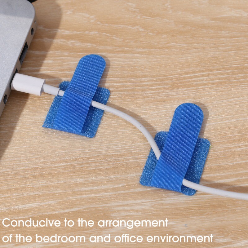 Освобождаващи се кабелни връзки Самозалепваща лента Органайзер за кабели за многократна употреба Магически стикер Каишка Фиксирано довършително съхранение за телефонни слушалки