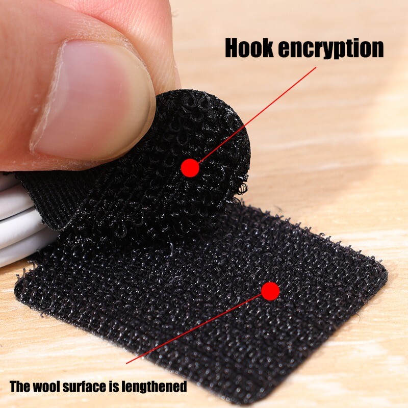 Освобождаващи се кабелни връзки Самозалепваща лента Органайзер за кабели за многократна употреба Магически стикер Каишка Фиксирано довършително съхранение за телефонни слушалки