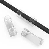 20db Öntapadó kábelrendezők Tiszta drótkapcsok Kábel fali kábelkapcsok otthoni irodai autódekorációhoz Függő tündérfény