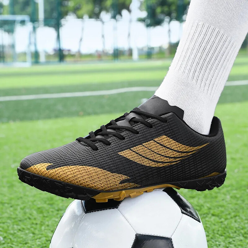 Тренировъчни футболни обувки с къси шипове, ниски кожени сплитерни младежки футболни обувки, ниски, 31-45 Код за спортен отдих