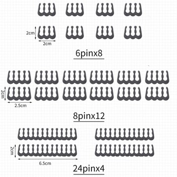 Χρήσιμος Ατζέντα καλωδίου Ανθεκτικό 6/8/24Pin Clip Cable Power Anti-deform PP Cable Comb for PC Case