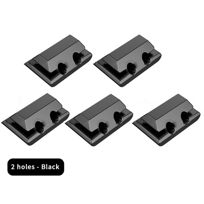 1/5 db szilikon kábeltartó klipek Kábelkezelő kábel rendszerező klip öntapadós asztali USB töltőkábel éjjeliszekrényhez