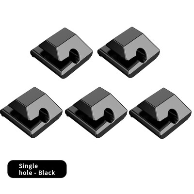 1/5 db szilikon kábeltartó klipek Kábelkezelő kábel rendszerező klip öntapadós asztali USB töltőkábel éjjeliszekrényhez