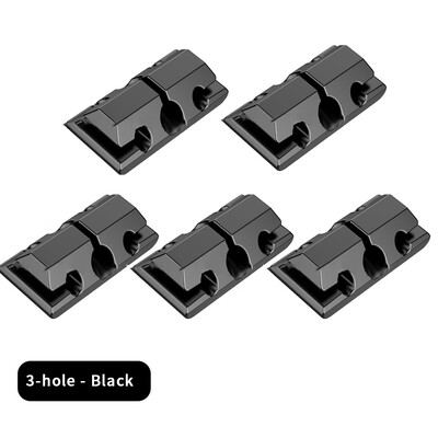 1/5 db szilikon kábeltartó klipek Kábelkezelő kábel rendszerező klip öntapadós asztali USB töltőkábel éjjeliszekrényhez