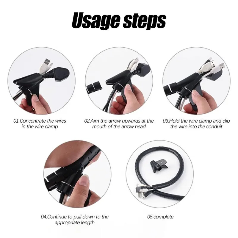 Fleksibilni proširivi navlaka za cijev kabela 2M Organizatori kabela za omotavanje žice Uredski dom Ispod stola Sakrivač cijevi za kabel za TV PC Računalo