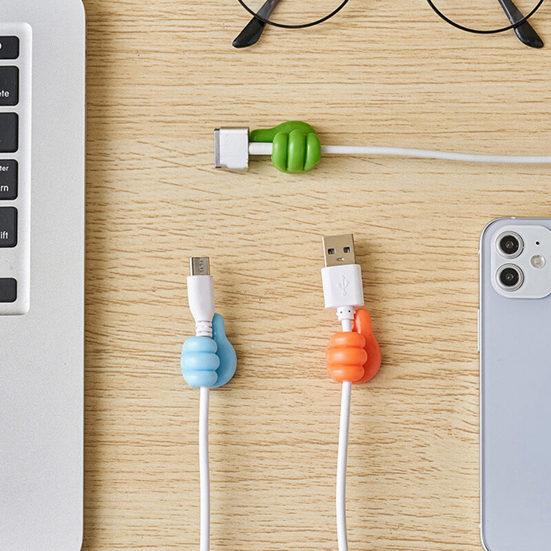 20 KOM Ručno oblikovani gumeni držač Silikonski palac Zidna kuka Organizator kabela Organizator Višenamjenske zidne vješalice Kuke