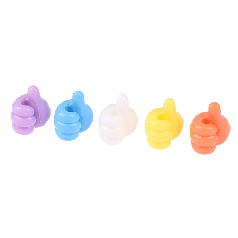 20 KOM Ručno oblikovani gumeni držač Silikonski palac Zidna kuka Organizator kabela Organizator Višenamjenske zidne vješalice Kuke