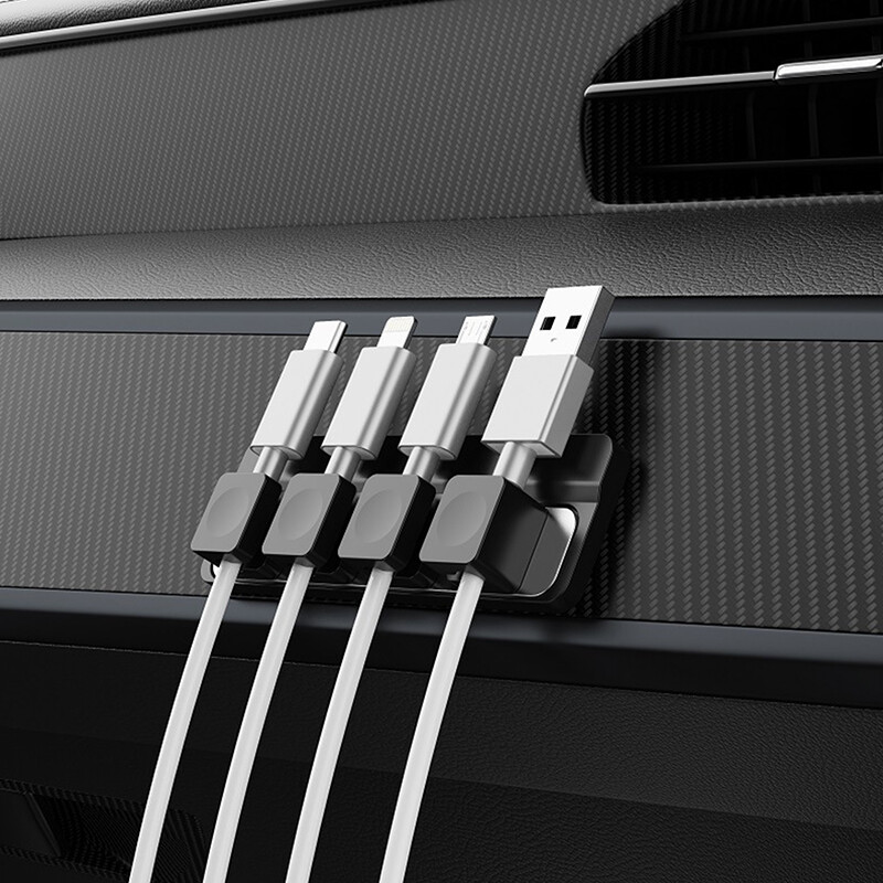 Magnet za namatanje kabela, ljepljivi silikonski organizator za pričvršćivanje USB kabela, jednobojni držač kabela, kopča za punjač za stolni ured