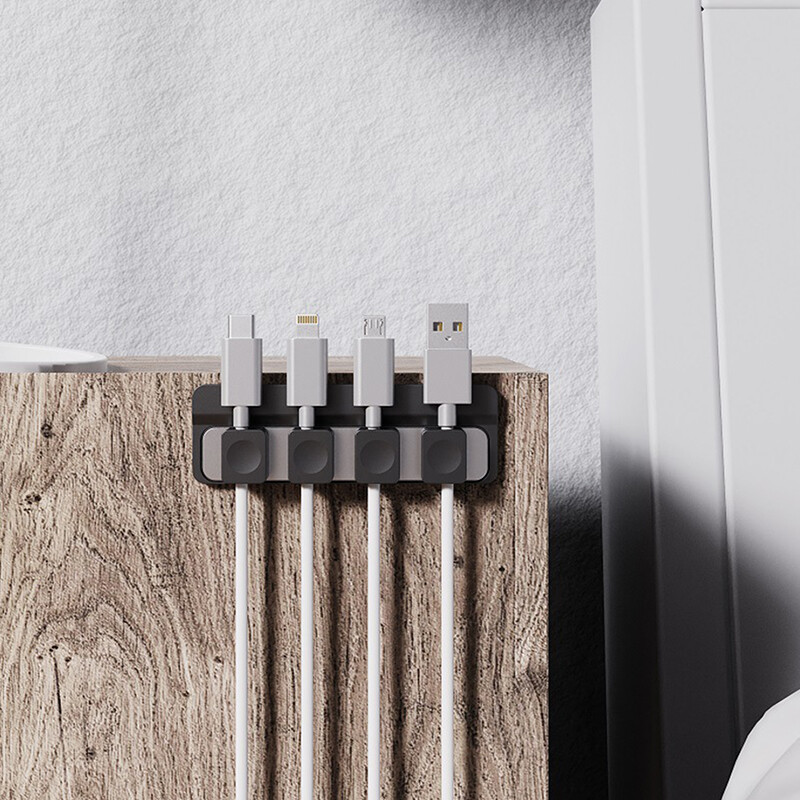 Magnet za namatanje kabela, ljepljivi silikonski organizator za pričvršćivanje USB kabela, jednobojni držač kabela, kopča za punjač za stolni ured