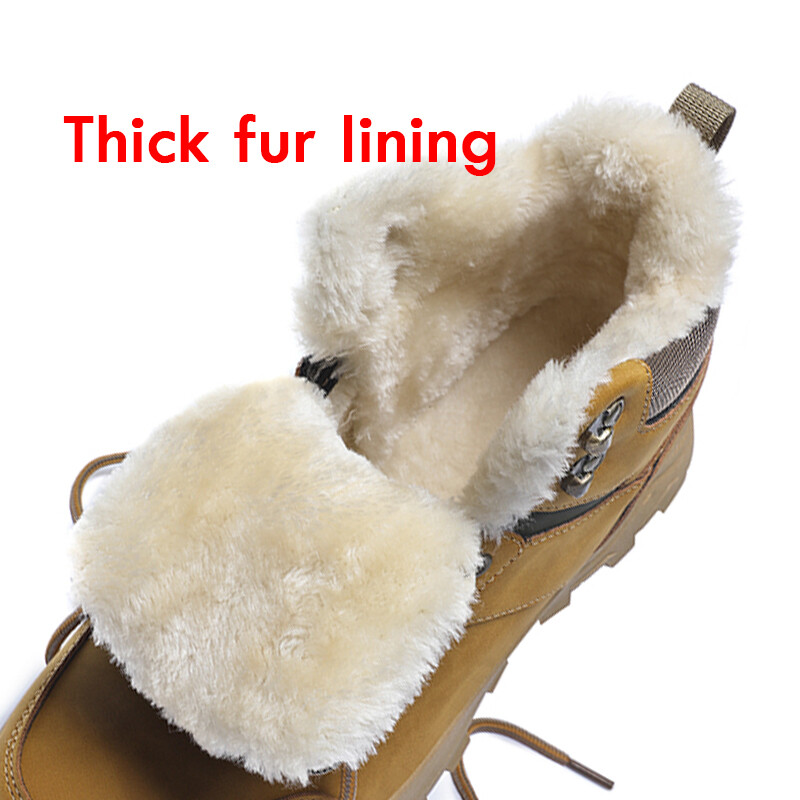 Super tople zimske čizme za snijeg s krznom Plus veličine 39-48 Čizme za planinarenje Muške neklizajuće tenisice na otvorenom Muške visoke tople cipele