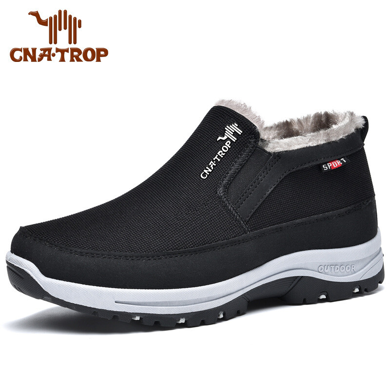 Zimske tople retro mokasine Čizme za snijeg Plišane zadebljane grijane cipele za tatu Vanjske cipele velike veličine Neklizajuće Udobne cipele za slobodno vrijeme