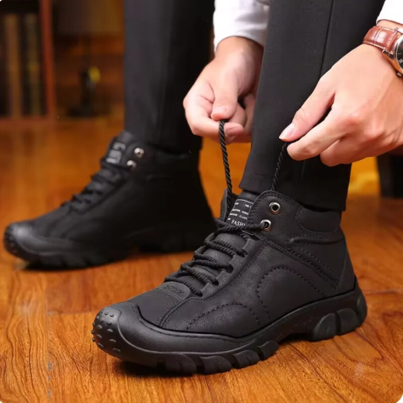 Muške čizme za snijeg Pamučne cipele na vezanje Zimske muške čizme Plišane ležerne cipele s visokim vrhom 2024. Muške tenisice New Bota