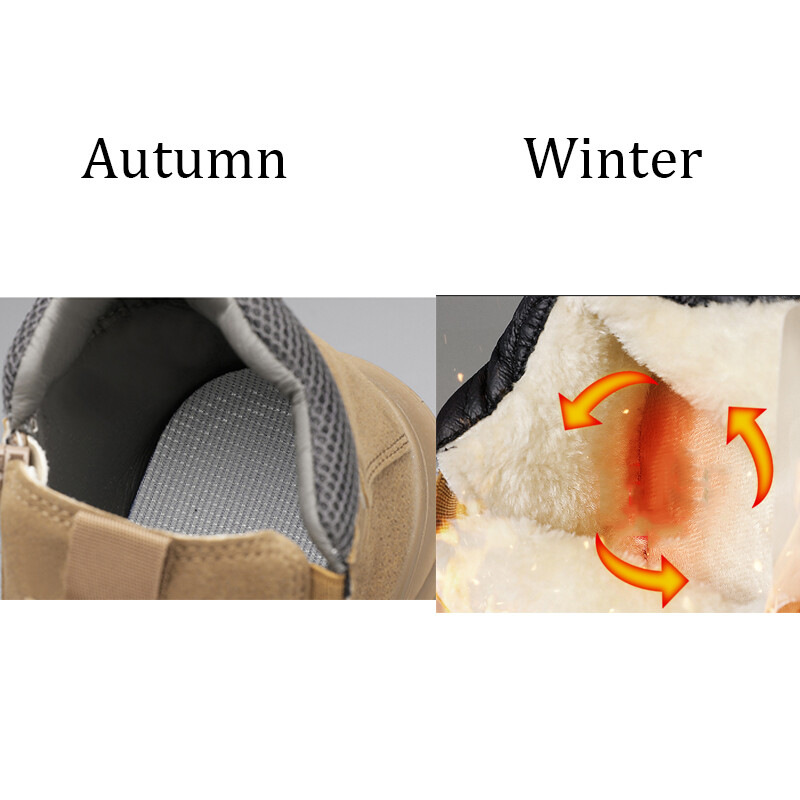 Zimske tople plišane muške čizme za snijeg vodootporne kožne čizme muške mekane potplate gležnjače neklizajuće muške zimske cipele kratke čizme