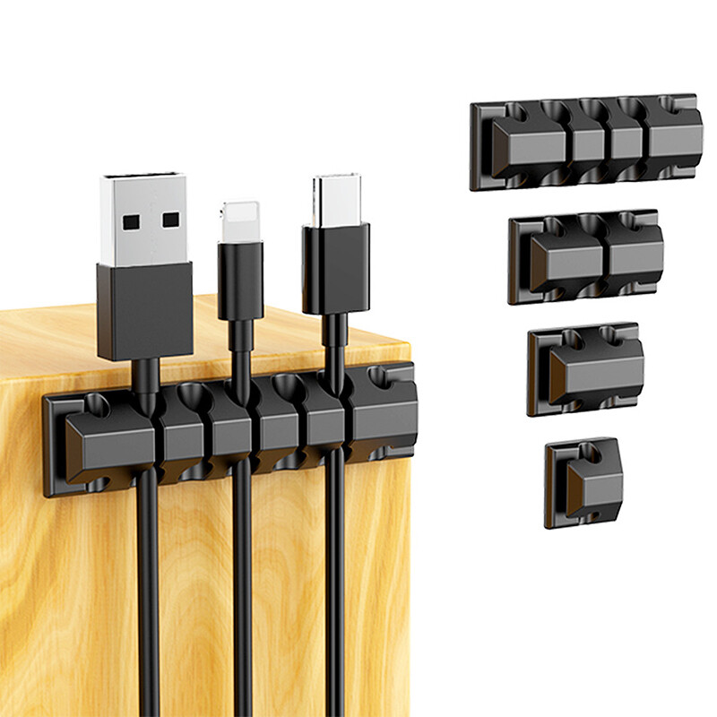 Držač kabela Organizator kabela Silikonski držač kabela USB namotač Stolni uredni kopče za kabele za miša Organizator žice za slušalice