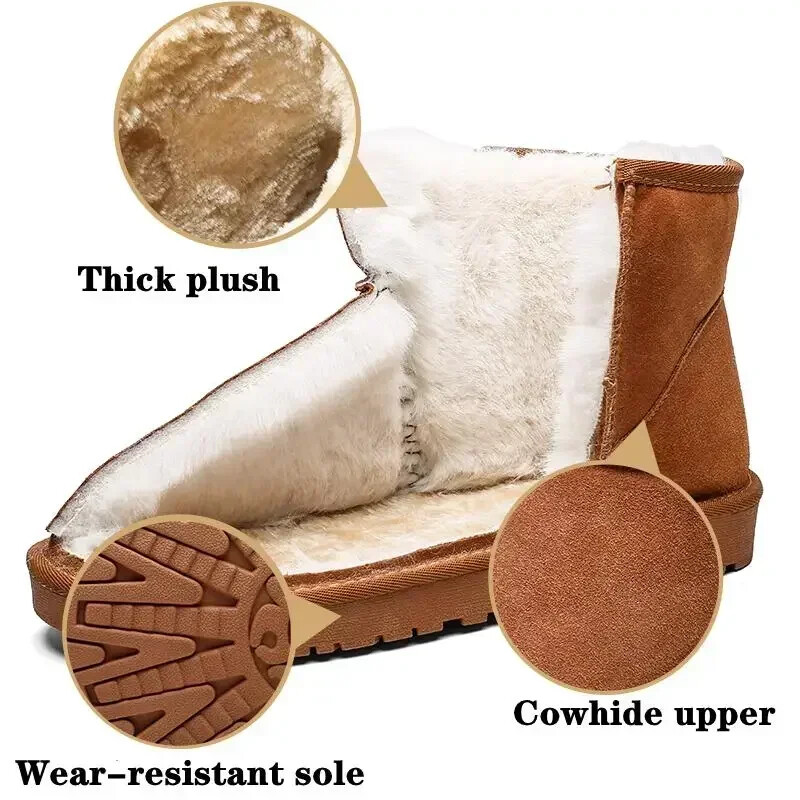 2024 Zimné nové pánske snehové čižmy, dámske vysoké tenisky, módne ležérne topánky, kožušinové bavlnené, teplé, pohodlné, ľahké, párové topánky 35-47