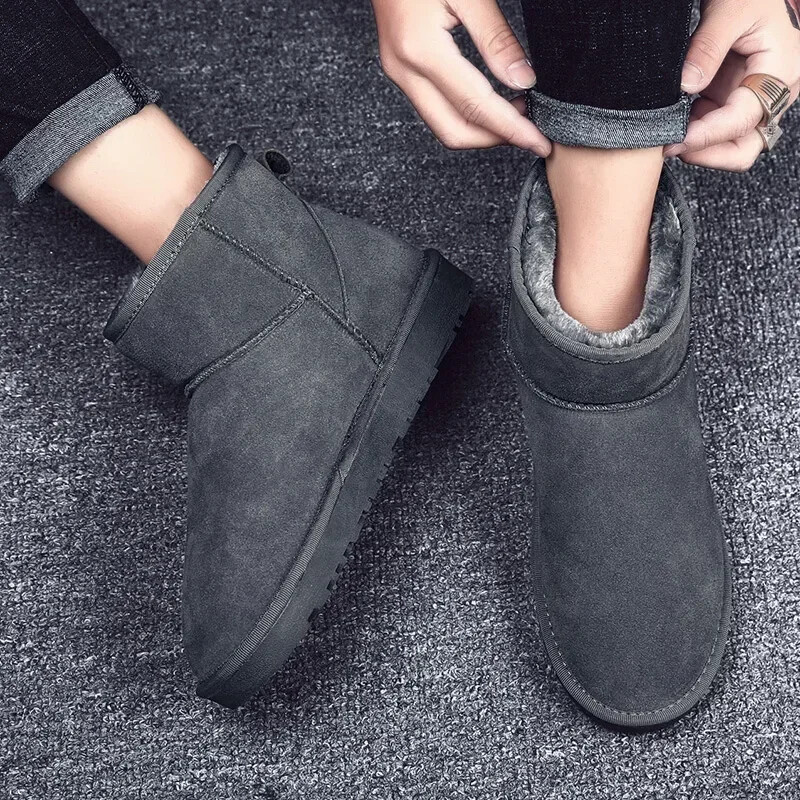 2024 Zimné nové pánske snehové čižmy, dámske vysoké tenisky, módne ležérne topánky, kožušinové bavlnené, teplé, pohodlné, ľahké, párové topánky 35-47