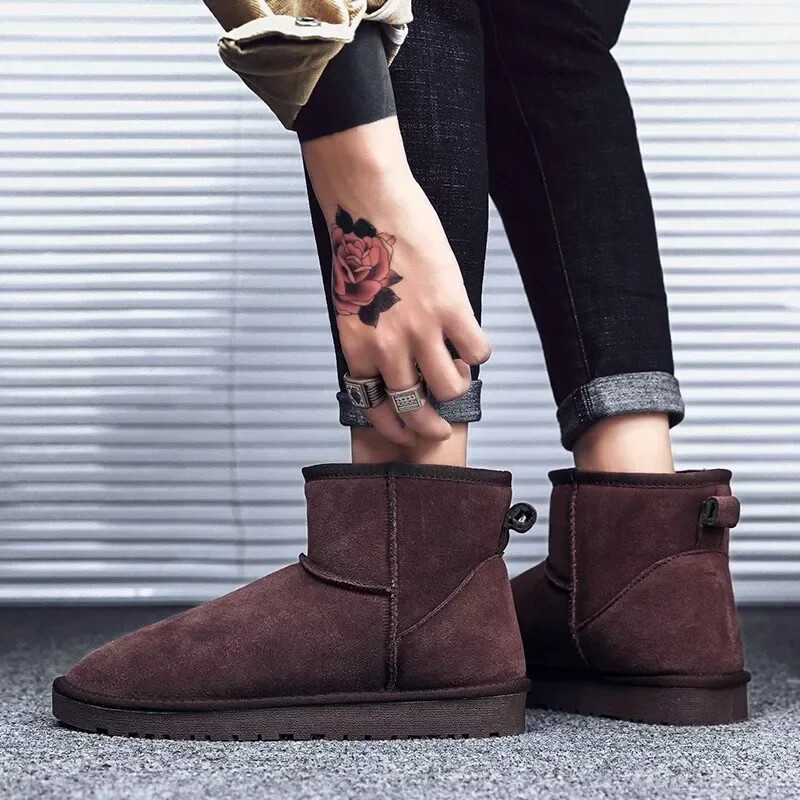 2024 Zimné nové pánske snehové čižmy, dámske vysoké tenisky, módne ležérne topánky, kožušinové bavlnené, teplé, pohodlné, ľahké, párové topánky 35-47