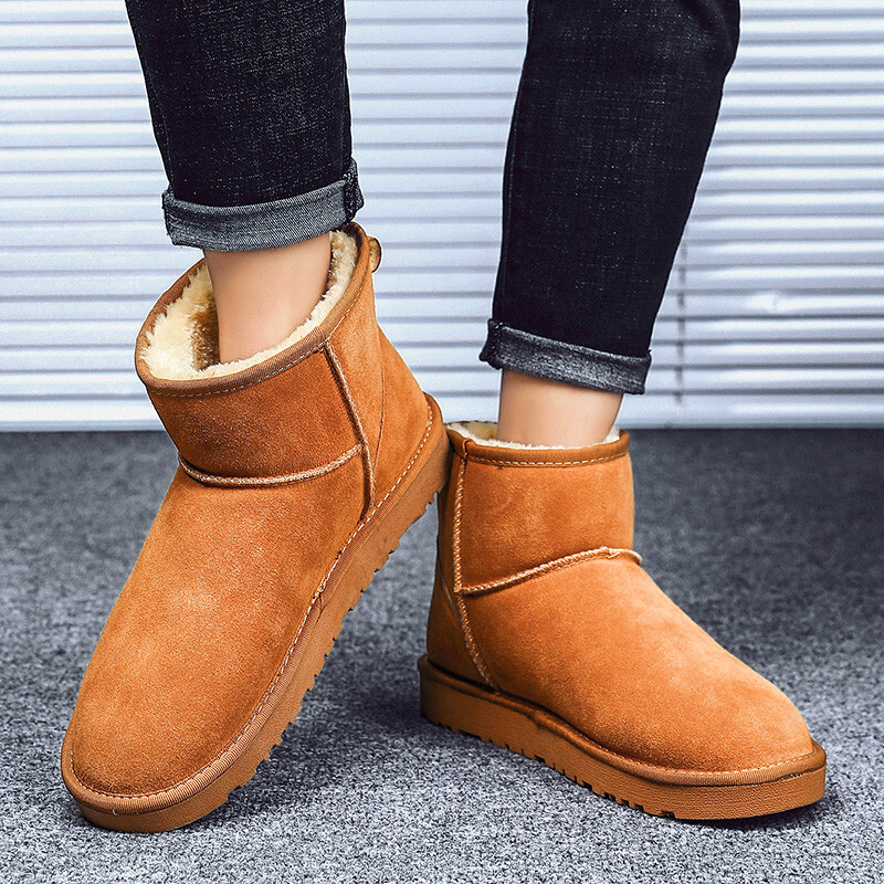 2024 Zimné nové pánske snehové čižmy, dámske vysoké tenisky, módne ležérne topánky, kožušinové bavlnené, teplé, pohodlné, ľahké, párové topánky 35-47