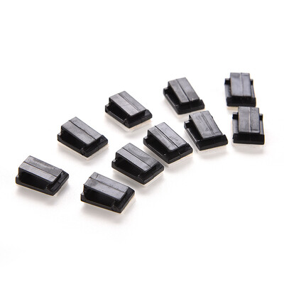 10PCS Self Stick Συρμάτινο καλώδιο Σφιγκτήρας Σφιγκτήρας Τραπέζι Τακτοποιημένος Ατζέντα Στήριγμα Fixer Fastener Στήριγμα για καλώδιο δεδομένων υπολογιστή