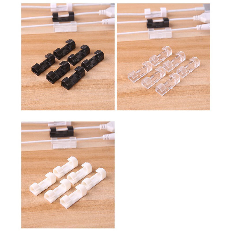 Stezaljke za držač kabela, 20 kom, Stezaljke za organizator kabela za držanje kabela Silikonske samoljepljive kopče za stolno računalo, ured, dom