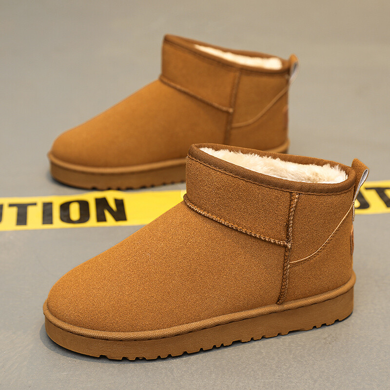 Povećanje debljine čizama za snijeg za muškarce Zimske udobne pamučne cipele Lagane tople pamučne cipele Ravne cipele s debelim potplatom za muškarce