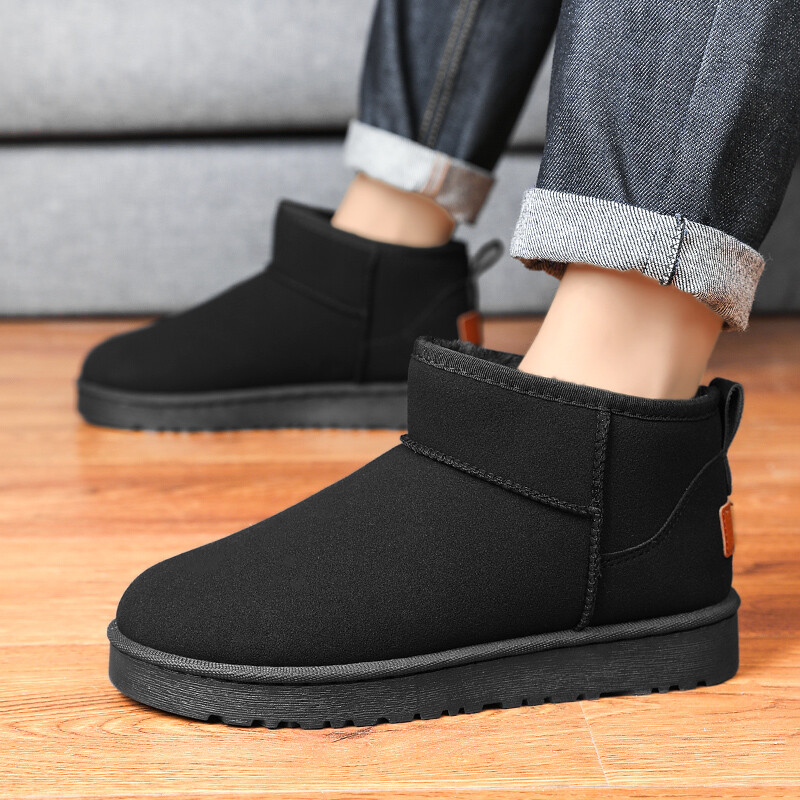 Povećanje debljine čizama za snijeg za muškarce Zimske udobne pamučne cipele Lagane tople pamučne cipele Ravne cipele s debelim potplatom za muškarce