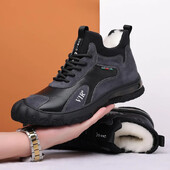 Snow Short Boots Ανδρικά νέα βελούδινα ζεστά μοντέρνα, αντιολισθητικά βαμβακερά παπούτσια Υπαίθρια περπάτημα αθλητικά παπούτσια Casual Χειμερινά άνετα