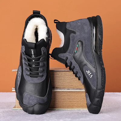 Snow Short Boots Ανδρικά νέα βελούδινα ζεστά μοντέρνα, αντιολισθητικά βαμβακερά παπούτσια Υπαίθρια περπάτημα αθλητικά παπούτσια Casual Χειμερινά άνετα