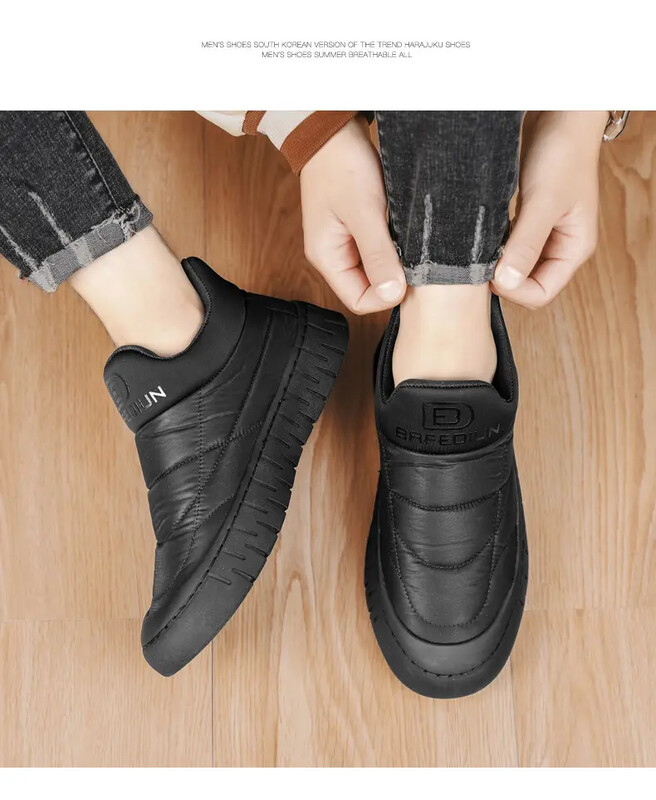 2023 Nove muške zimske čizme za snijeg Debeli potplat Neklizajući Plišane tople pamučne cipele Ravni potplat Ležerne cipele za snijeg za starije osobe