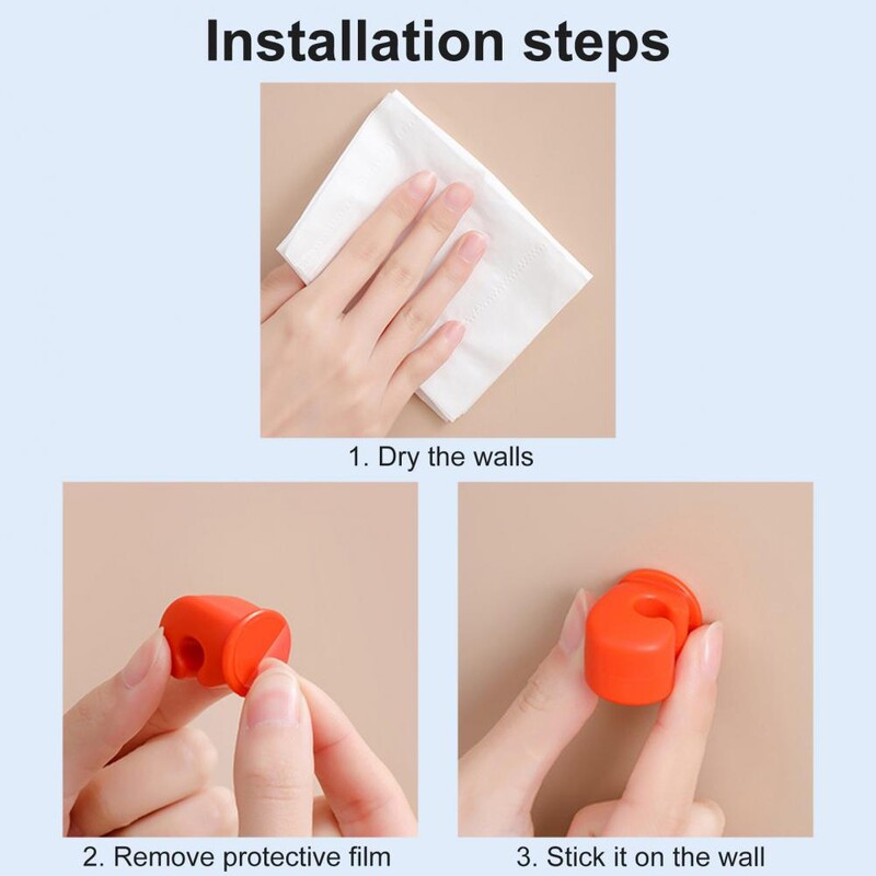 3 komada izvrsnih organizatora žičanih kabela u obliku šake Zidni umjetnički ukrasni držači kabela 3 boje Kompaktni