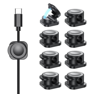 8Gb Mini pašlīmējošie magnētiskie kabeļu skavas galddatora uzlādes līnijas kabeļu pārvaldība vadu turētājs Fiksēts kabeļa organizatora turētājs