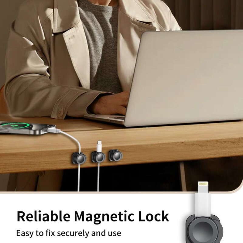 8kom mini samoljepljivih magnetskih kopči za kabele Stolna linija za punjenje Upravljanje kabelima Čuvar žice Fiksni držač organizatora kabela