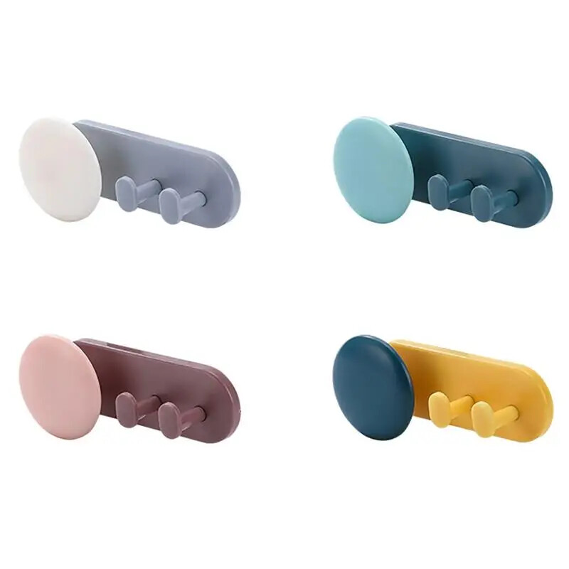 Zidna kuka Plastična kreativna ljepljiva kuka ABS Plava ljepljiva kuka za vješalice za podatkovni kabel Punjač Zidne kuke Ukrasne