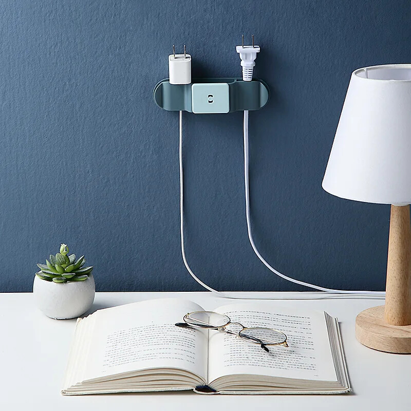 1 kom zidni žičani stalak za pohranu, višenamjenski namotač USB kabela, šik žičani organizator, ukras za dom