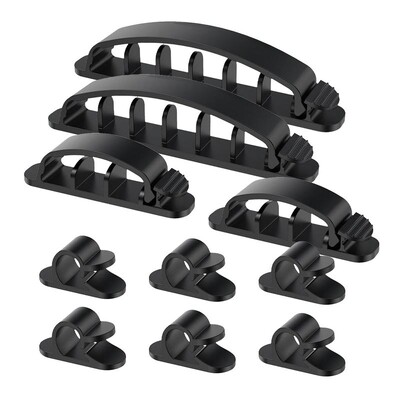 Cable Holder Clips Cable Management Organizer Clips Holder No Punch Cable Management Cord Organizer Clips For Audio Cables And